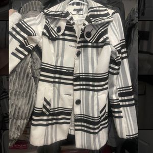 Plaid peacoat